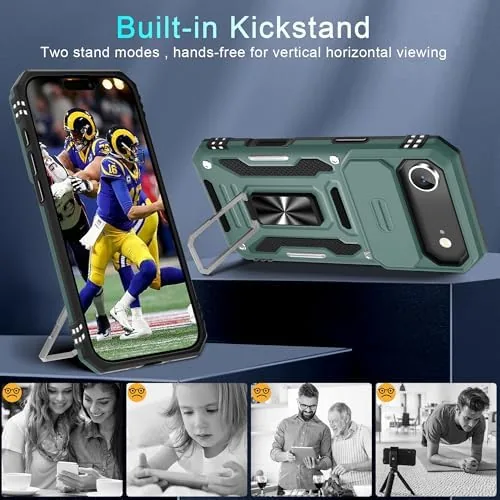 The DEERLAMN Case for iPhone Air 6.5-Inch with Slide Camera Cover+Screen in real use