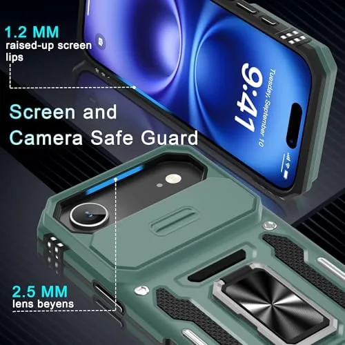 Another view of the DEERLAMN Case for iPhone Air 6.5-Inch with Slide Camera Cover+Screen