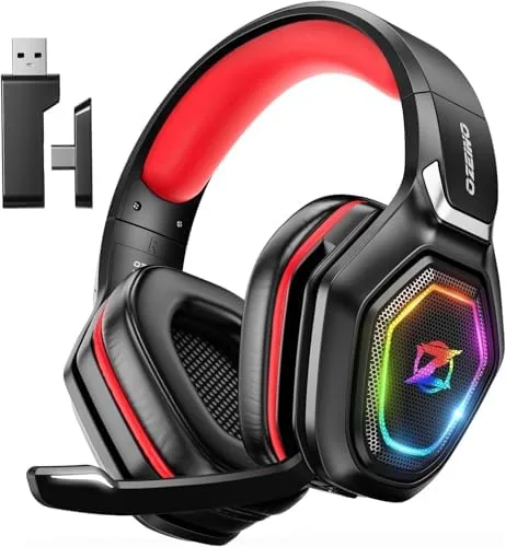 Person wearing the headset during a game with teammates in chat