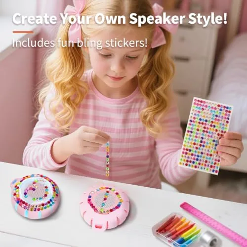 Close look at the HEYSONG Bluetooth Shower Speaker + DIY Diamond Stickers , Great build quality