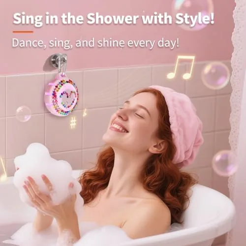 The HEYSONG Bluetooth Shower Speaker + DIY Diamond Stickers , Great in real use