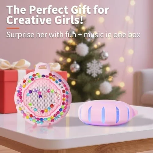 Another view of the HEYSONG Bluetooth Shower Speaker + DIY Diamond Stickers , Great
