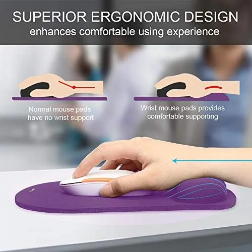 Close look at the TECKNET Ergonomic Mouse Pad with Wrist Support | Soft Memory build quality