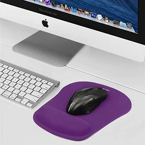 Another view of the TECKNET Ergonomic Mouse Pad with Wrist Support | Soft Memory