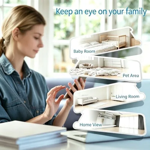 The TV Remote Camera with Motion Detection 1080P WiFi Nanny cam compared in context