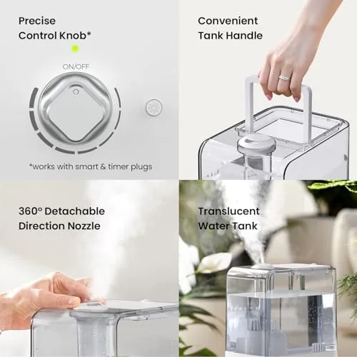 Testing the Humidifiers for Bedroom Large Room, Top Fill 6.5L Cool Mist over two weeks