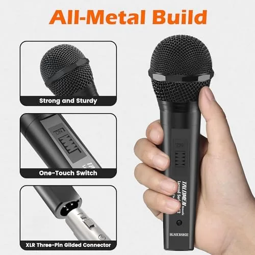 The Wired Microphone for Singing, Metal Female, ON/Off Switch, Professional Vocal in real use