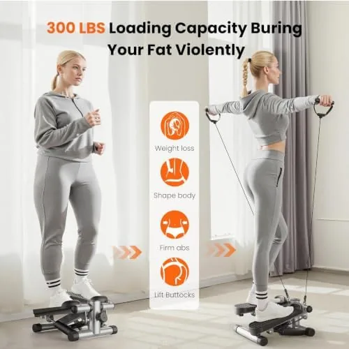 The stepper stored in a corner next to a wall taking up minimal floor space