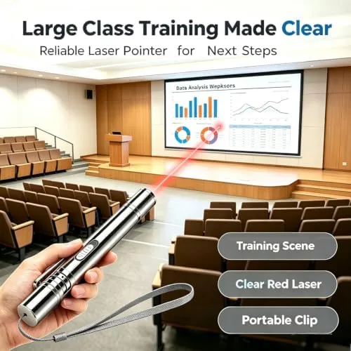 Another view of the IVVTRYI Red Laser Pointer USB-Rechargeable | for Classrooms and Meetings