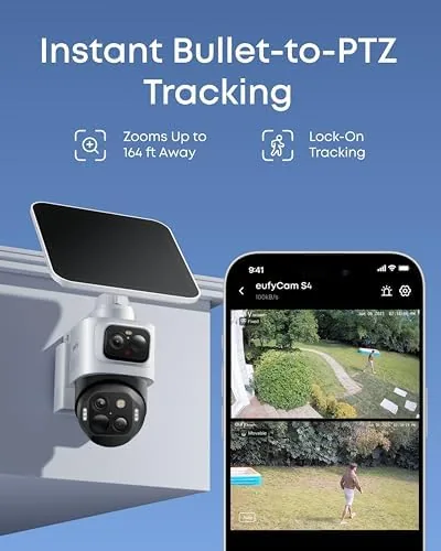 The eufy app timeline showing recorded events from the camera
