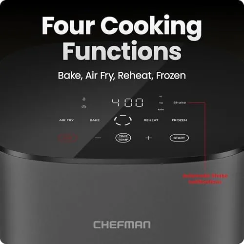 Another view of the Chefman TurboX 4-in-1 Air Fryer, 5-Quart Airfryer for Extra Crispy