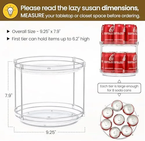 Close up of the acrylic material and the center column of the lazy susan