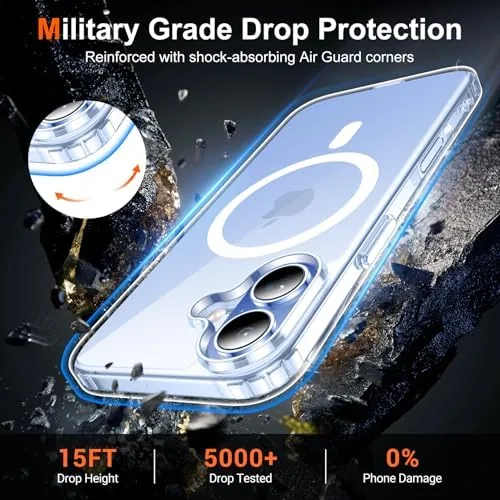The clear case next to a rugged hybrid case for comparison