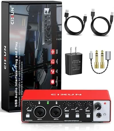 2x2 USB-C Audio Interface for PC/Mac Recording, 24-bit/192kHz, Dual TS/XLR Inputs, +48V Phantom Power Review: Tested and Rated
