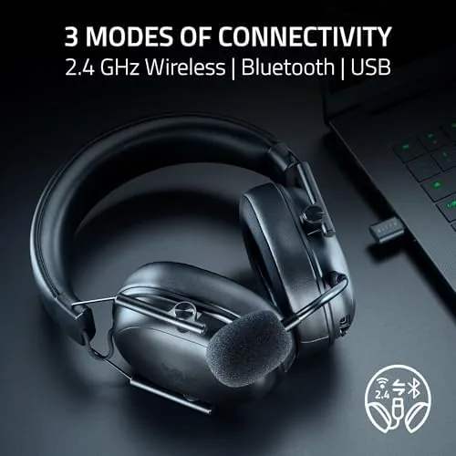 Headset worn by a player during an online match