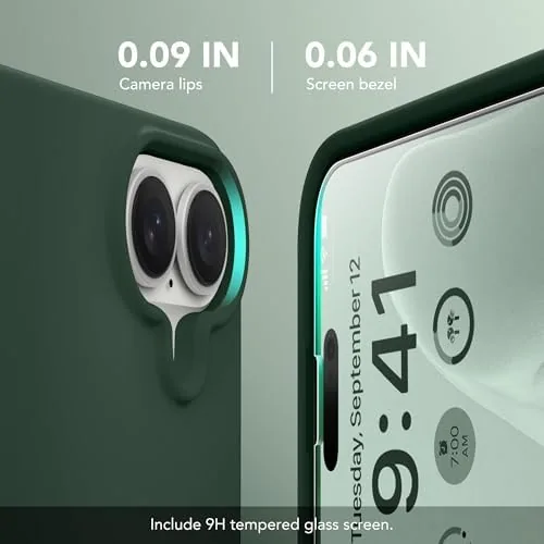 The GONEZ Magnetic for iPhone 17 Case, Silicone Cover Army Green compared in context