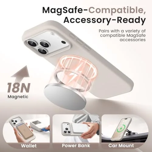 Close look at the GONEZ Magnetic for iPhone 17 Pro Max Case, Silicone Cover build quality