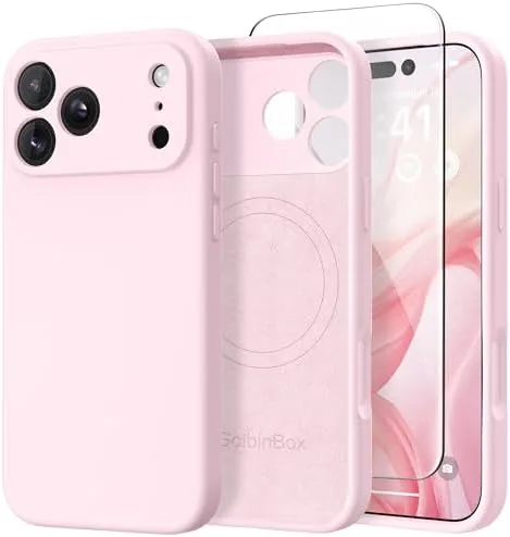 GolbinBox magnetic iPhone 17 Pro Max case in Chalk Pink