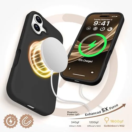 The GolbinBox Magnetic for iPhone 17 Case, Compatible with MagSafe, Screen in real use