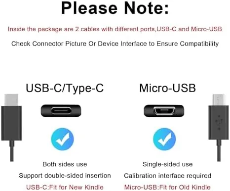 The 5V 2A Charger, USB-C and Micro-USB Charger Cord | Compatible in real use