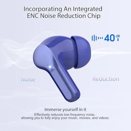 Detail shot of the Wireless Earbuds, Bluetooth 5.4 Headphones HiFi Stereo, Bluetooth Earbuds | features