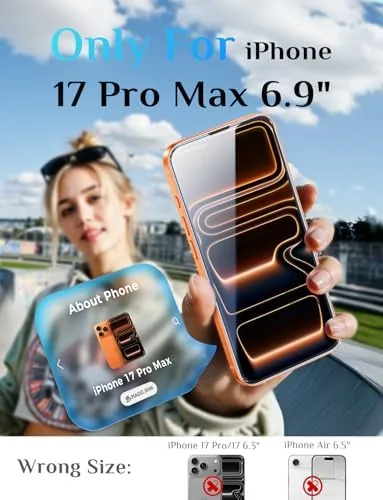Close look at the MAGIC JOHN for iPhone 17 Pro Max Screen Protector Tempered build quality