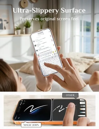 The MAGIC JOHN for iPhone 17 Pro Max Screen Protector Tempered in real use