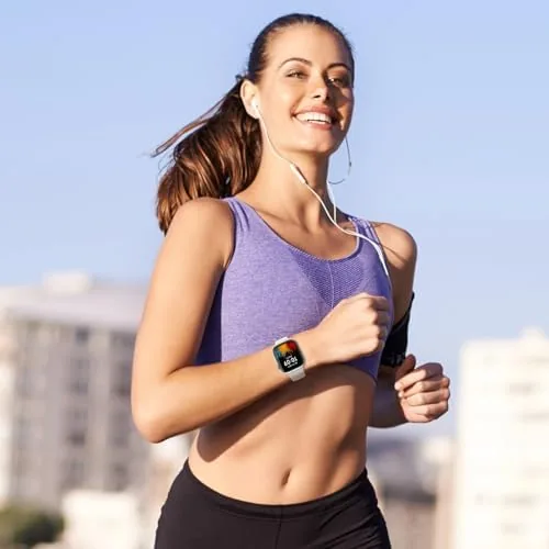 Band worn on the wrist during a morning run