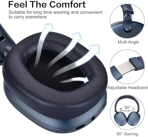 The C6 Active Noise Cancelling Headphones, Wireless Over Ear Bluetooth Headphones in real use