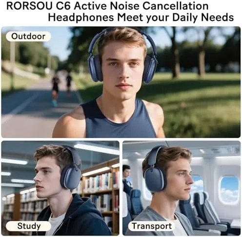 Testing the C6 Active Noise Cancelling Headphones, Wireless Over Ear Bluetooth Headphones over two weeks