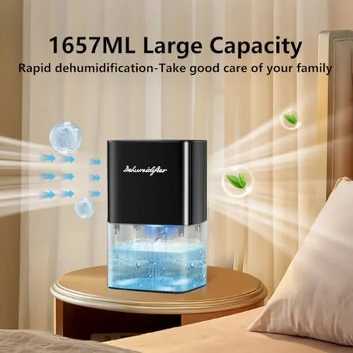 Close look at the Dehumidifier 58OZ 1657ML Small Dehumidifier for Home Safety Dehumidification 5 build quality