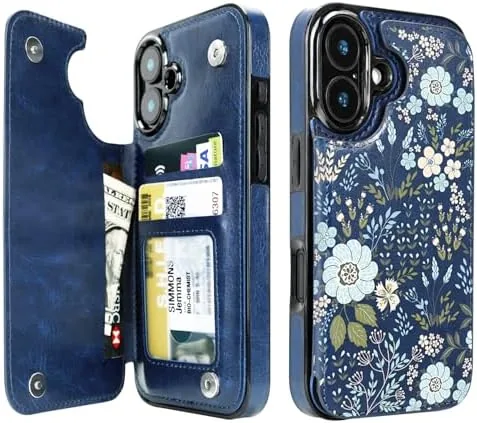 uCOLOR for iPhone 17 Wallet Case Flip Blue Daisy | PU Leather RFID Blocking Review: Tested and Rated