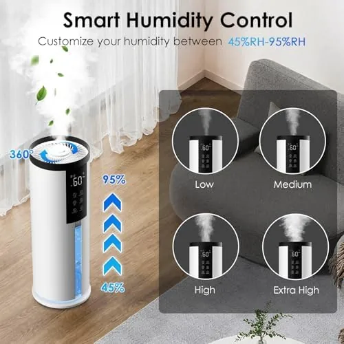 Another view of the Humidifier for Large Room, 2.11Gal Cool & Warm Mist,Top Fill