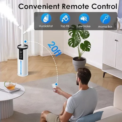 Testing the Humidifier for Large Room, 2.11Gal Cool & Warm Mist,Top Fill over two weeks