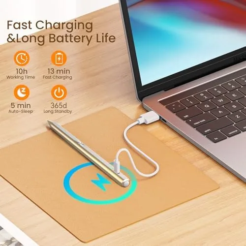 Close look at the Hastraith Stylus Pen for iPad 2018-2026, 13 Mins Fast Charge build quality