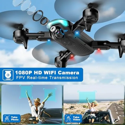 Close up of the folded drone arms and propeller guards