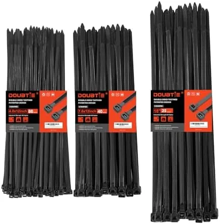 Zip Ties Heavy Duty ，12+12+18 Inch V-Shaped Toothed Double Sided Assorted Size With 200 Review: Tested and Rated