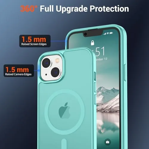 The case fitted on an iPhone 13 showing the raised camera lip