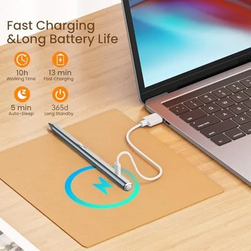 Close look at the Hastraith Stylus Pen for iPad 2018-2026, 13 Mins Fast Charge build quality