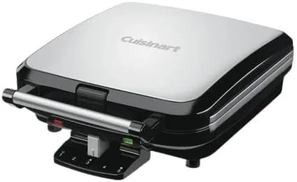 The Cuisinart Belgian 4 slice waffle maker on a kitchen counter