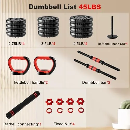 Testing the Adjustable Dumbbell Set,20/30/45/70/90lbs Free Weight with Connector | 5 in1 over two weeks