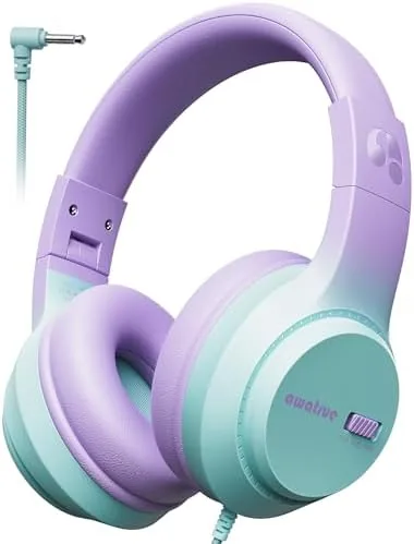 The volume limit switch on the headband set to the 85dB position