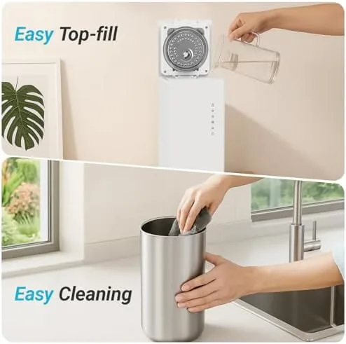 Testing the 6L Stainless Steel Warm Mist Humidifier with Easy Clean and over two weeks
