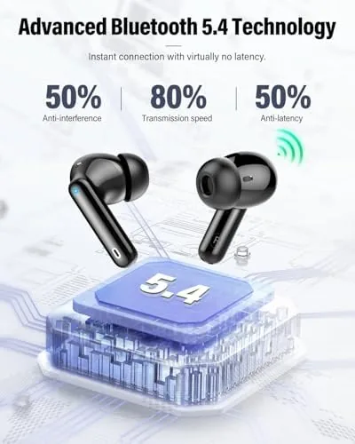 The earbuds in use during a run outdoors