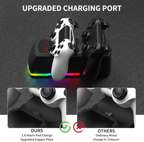 Comparison of the dual dock with a single dock and a USB cable
