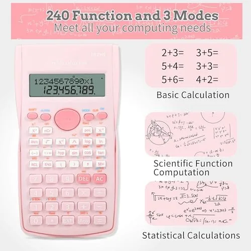 Close look at the Scientific Calculator, 2 Line Cute Scientific Function Calculator (Pink) | build quality