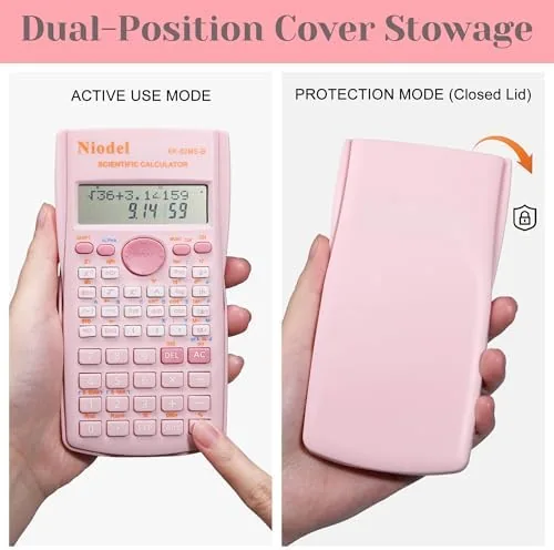 Another view of the Scientific Calculator, 2 Line Cute Scientific Function Calculator (Pink) |