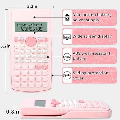 The Scientific Calculator, 2 Line Cute Scientific Function Calculator (Pink) | compared in context
