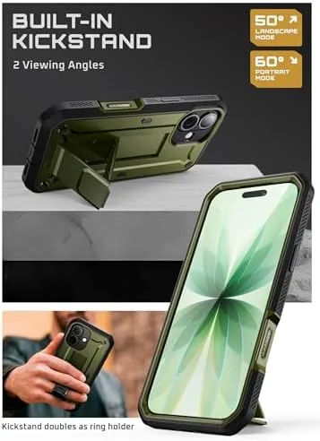 Another view of the SUPCASE for iPhone 17 Case with Kickstand & Screen Protector
