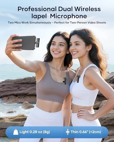 Testing the Wireless Microphone for iPhone iPad and Android Phone, 2 Pack over two weeks